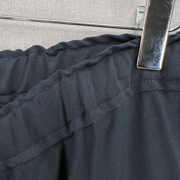 NILI LOTAN Silk Jogger Pants Womens 2 Dark Navy Tapered Pull On Track Drawstring - Picture 11 of 16